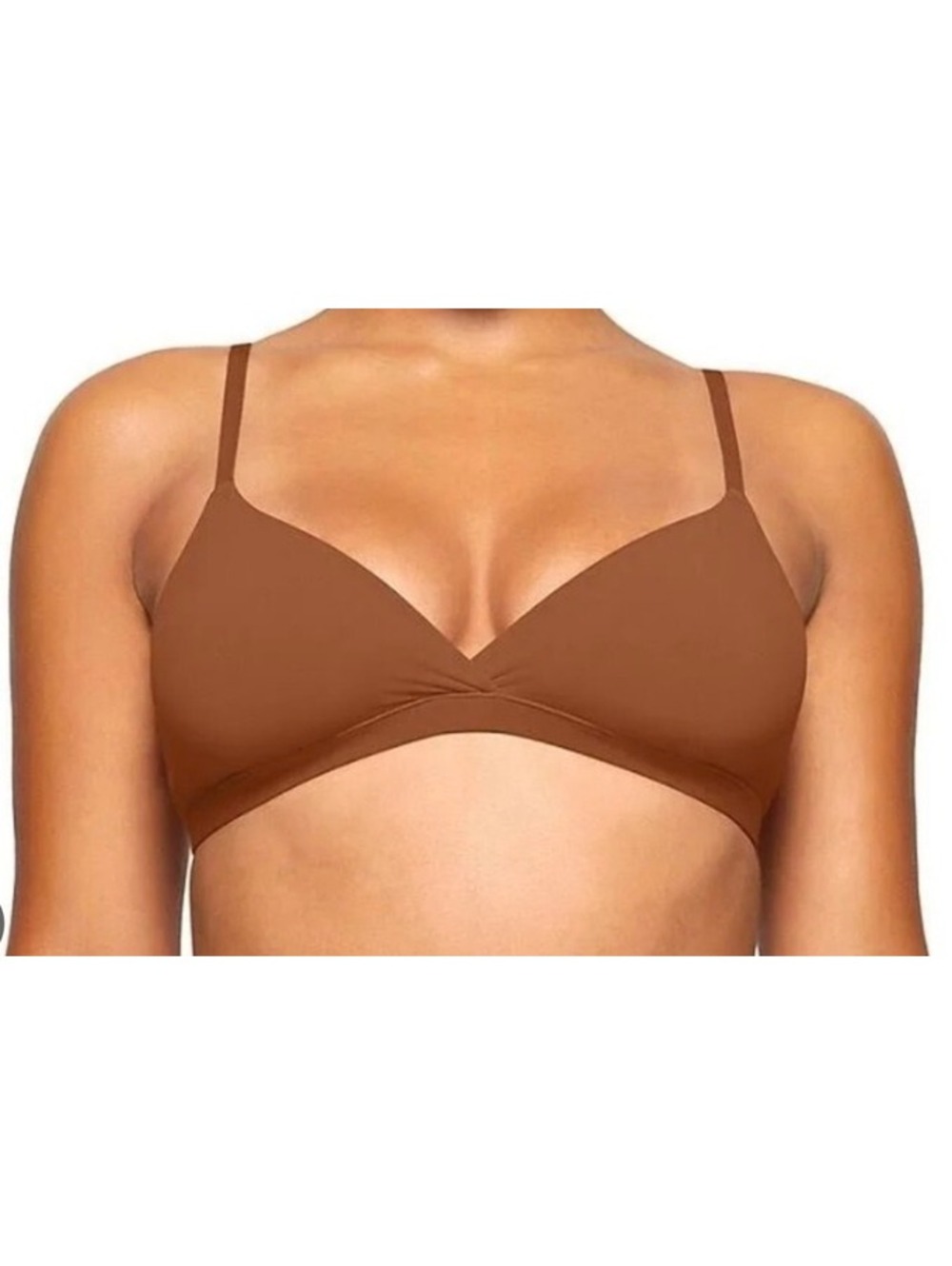 Skims Fits Everybody Crossover Bralette Color Bronze Size XXS
